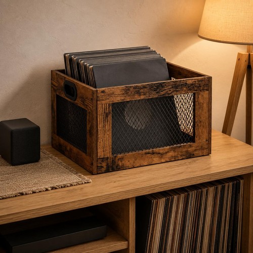 Schallplattenbox mit griff - mit,