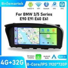 DAB+ Android 14 Autoradio Für BMW E60 E61 E90 E91 CCC CarPlay 32GB WiFi GPS Navi