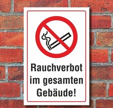 Schild Rauchverbot im gesamten