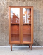 Vintage Teak Vitrine Schrank