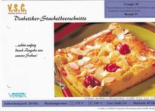Vemmina Rezeptkarte  -   Diabetiker Stachelbeerschnitte    - Gruppe 10 Rezept 11