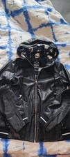 CECIL ECHT LEDERJACKE  Top Style.. mit Kapuze.NEU .. Dunkelblau.hoher Neupreis 