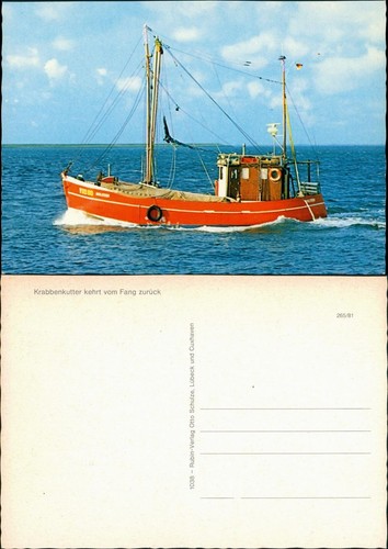 Ansichtskarte fischerboot - ansichtskarte,
