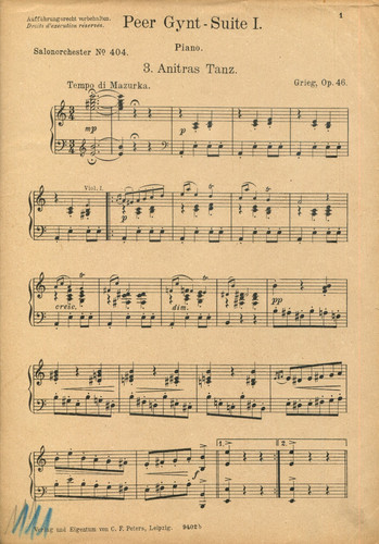 Peer gynt suite - peer, i