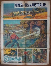Plakat Stummfilm GOLDMINEN IN AUSTRALIEN Pathé Brüder 1910 Faria