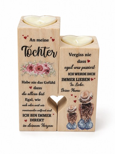 Geschenk kerzenhalter holz - kerzenhalter,