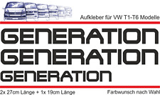 Aufkleber VW GENERATION T1-T6