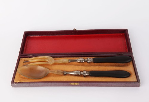 Antikes salatbesteck horn - antikes,