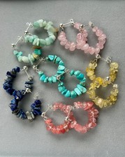 Creolen 925 Silber – Citrin – Edelstein Schmuck