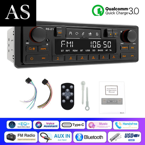 1din retro autoradio - 1din,
