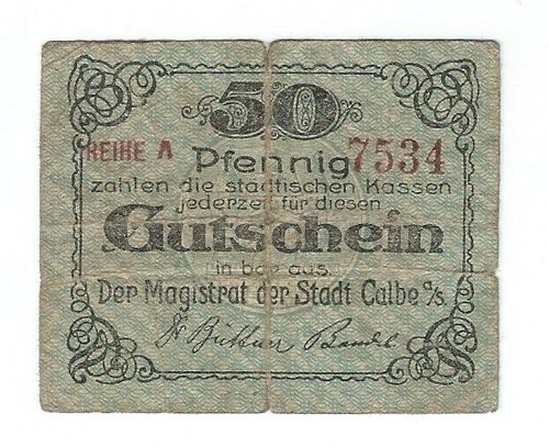 Notgeld calbe saale stadt - calbe, a.