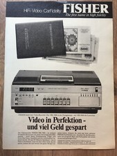 ORIG REKLAME WERBUNG  1980  FISHER  Videorecorder VBS 7000