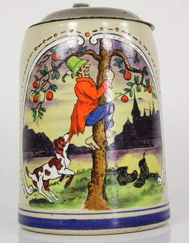 Bier seidel krug zinndeckel - bier,