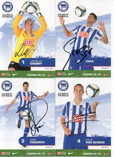 Autogrammkarten hertha - 40,