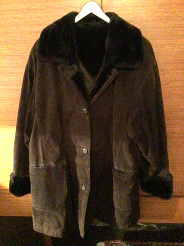 Ledermantel aus veloursleder - ledermantel,