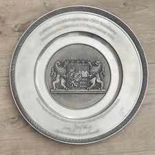 Zinnteller mit ASN Fisch Punze