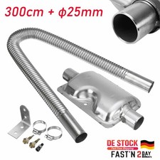 300cm Abgasrohr Abgasschlauch + Abgasschalldämpfer φ 25mm Diesel Standheizung DE