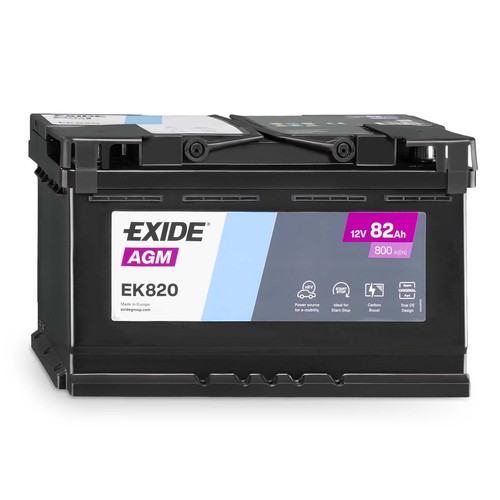Exide 82ah autobatterie ek820 - exide,