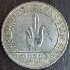 Deutschland - Weimarer Republik 1918-1933 - 3 Mark 1929 A