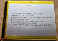 Lithium ion Polymer Akku 3.8V 3500mAh 13,3Wh