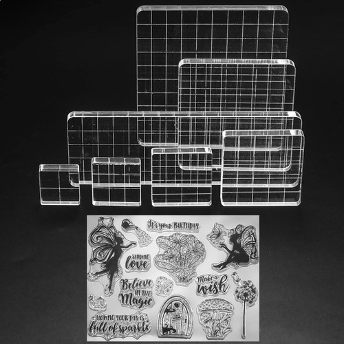 Acryl stempelblock set - stempelblock,