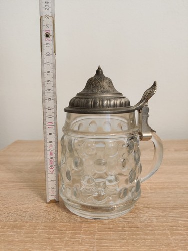 Vintage bierkrug glas mit - vintage,