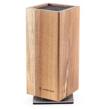 Messerblock - Messerhalter ohne Messer Akazienholz Messerbrett Borsteneinsatz