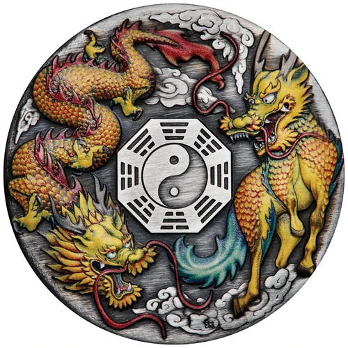 Silbermünze drache qilin - silbermünze,