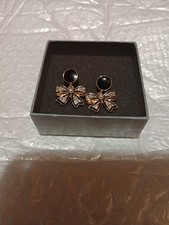 Ohrstecker Schleife Ohrringe Strasssteine Ohrschmuck Stras