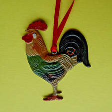 ZINN Flachanhänger * Hahn *