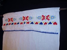 Handtuch Vorhang Behang Landhausstil Trachten Badezimmer Leinen Stickerei Shabby