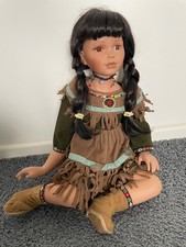 Indianerpuppe Indianer Mädchen Sammlerpuppe