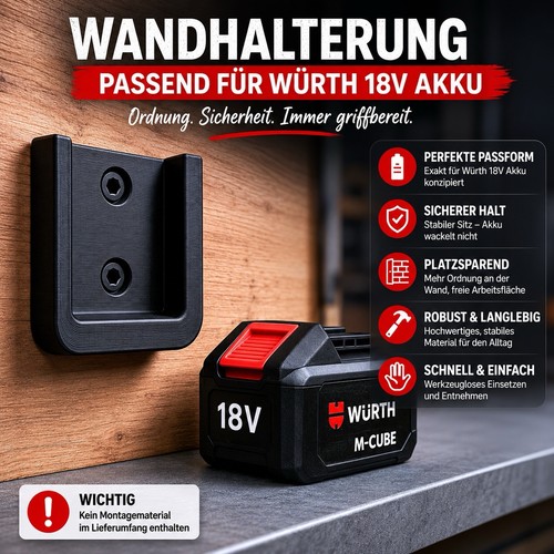 Akkuhalter wandhalterung - akkuhalter,