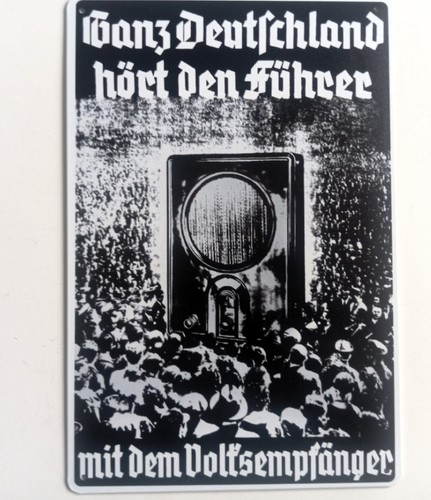 Blechschild volksempfänger - blechschild,