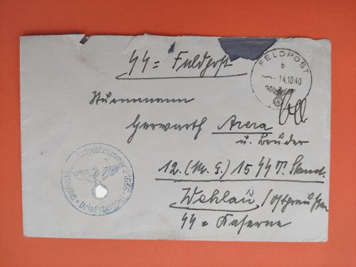 Feldpostbrief ohne inhalt - feldpostbrief,