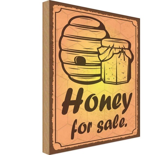 Holzschild 18x12 honey for - 18x12, cm