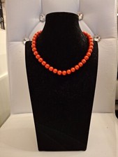 Kette Collier Halskette Perlen Magic Beads Miracle Beads. Rot orange  10mm