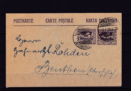 Oberschlesien ganzsache karte - ganzsache,