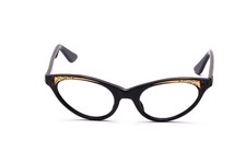 Vintage Brille 50er Jahre Top und Bügel Golddekor France von  SELECTA   C7