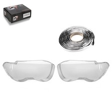 2x Scheinwerferglas Streuscheibe links rechts Set für BMW 7er E65 E66 2001-2005