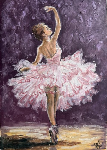 Ballerina original kunst frau - ballerina,