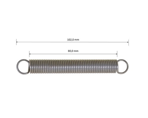 Zugfeder 96mm silber - 96mm,,