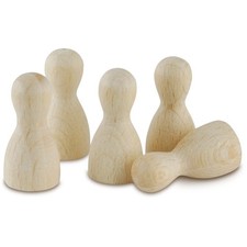 12 Spielfiguren aus Buchenholz