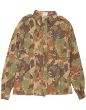 Please Damen Military Shirt UK 14 Medium Green Camouflage CX02