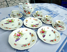 Vom Service  ROSENTHAL SOMMERSTRAUSS 4 Gedecke,Tassen,Teller,Untertassen + Kanne