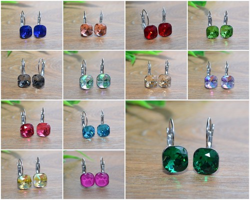 Edelstahl strass ohrringe - edelstahl,