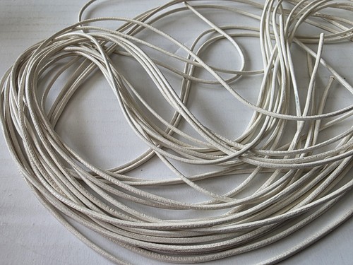 Lederband ziege weiß 1m - lederband, ca.1m