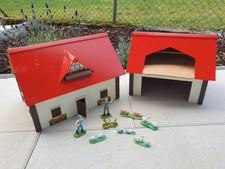 Pferdestall großer Bauernhof Zubehör Stall Holz Spielzeug Weihnachten