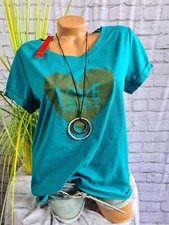 Sheego Shirt Kurzarm petrol