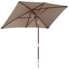 anndora knickbarer Sonnenschirm Balkonschirm 2,5 x 1,5 m Dark Natural B-Ware